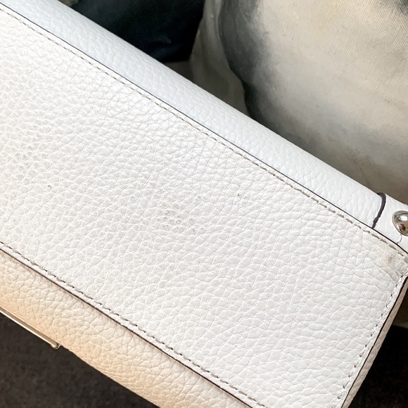 Rebecca MINKOFF StuddedOff White Pebbled Leather Bucket Bag - Picture 16 of 16